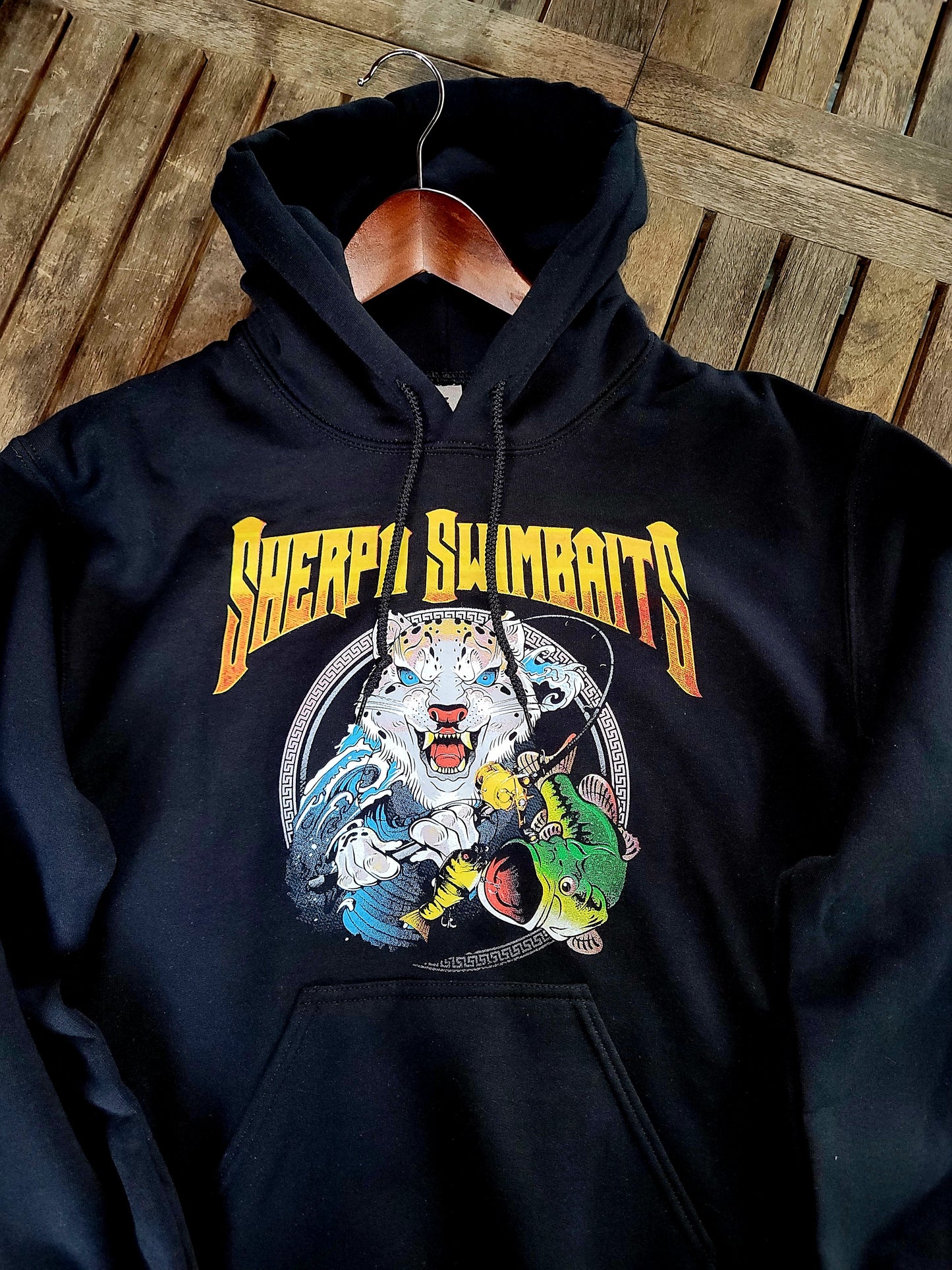 Sherpa Swimbaits Color hoodie.